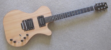 Spruce semi-acoustic electric guitar
